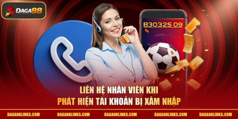 Liên hệ nhân viên khi phát hiện tài khoản bị xâm nhập